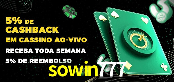 Promoções do cassino ao Vivo sowin777